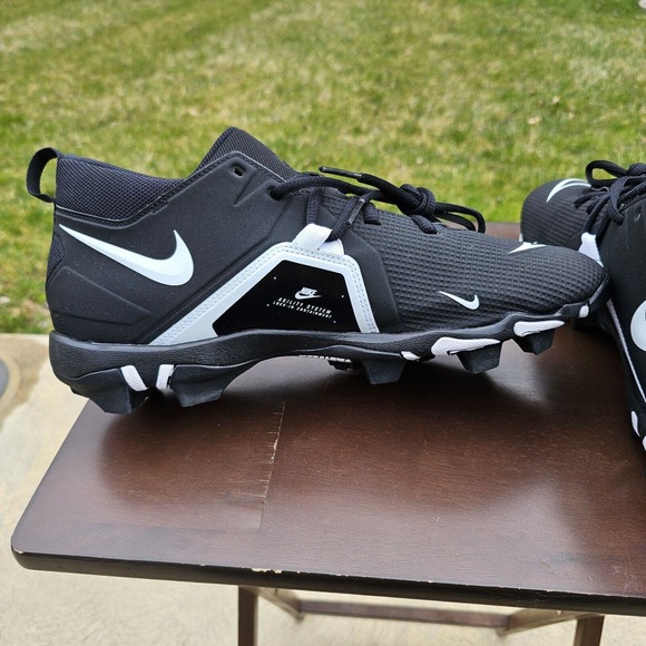 Mens Nike Alpha Menace 3 Shark Football Cleat Black CV0582-001 Fastflex Sz 12 - Picture 7 of 10